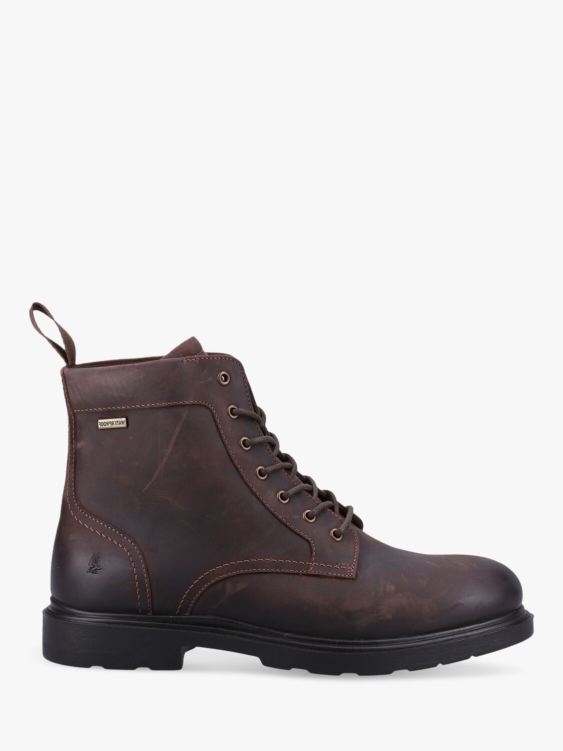 

Водонепроницаемые кожаные военные ботинки Porter Hush Puppies, коричневый