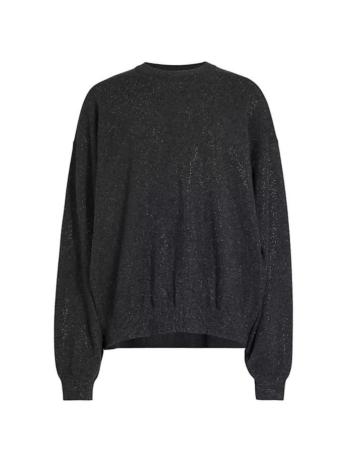 

Свитер из смесовой шерсти с кристаллами Alexander Wang, цвет charcoal melange