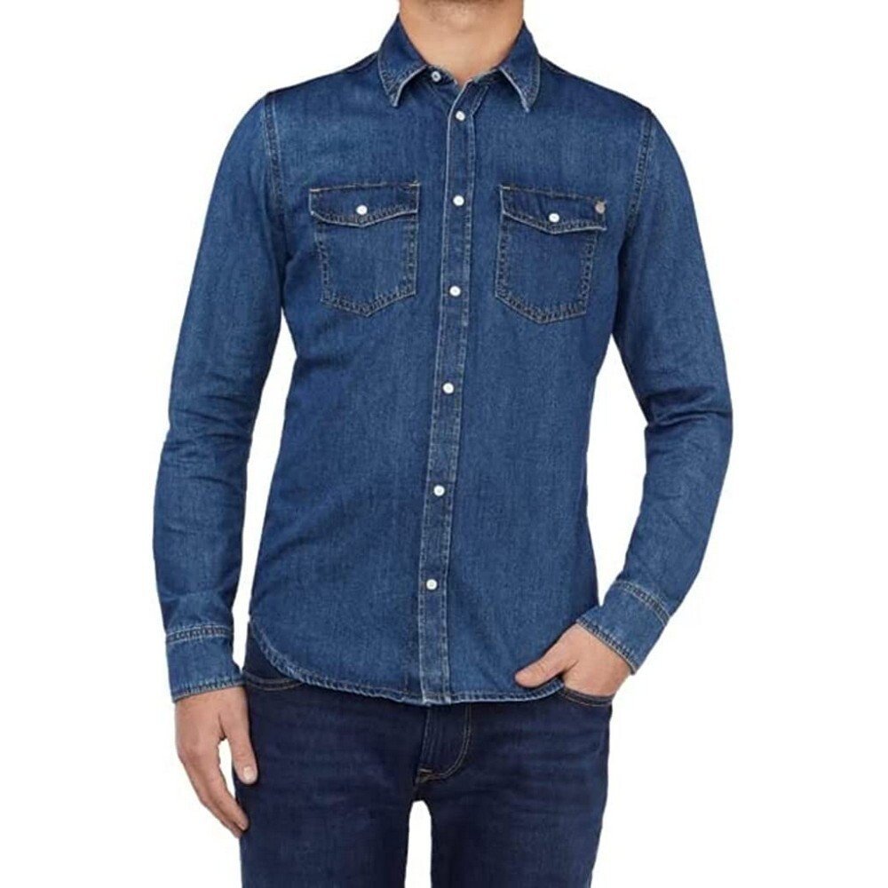 

Рубашка с длинным рукавом Pepe Jeans Hammond, синий