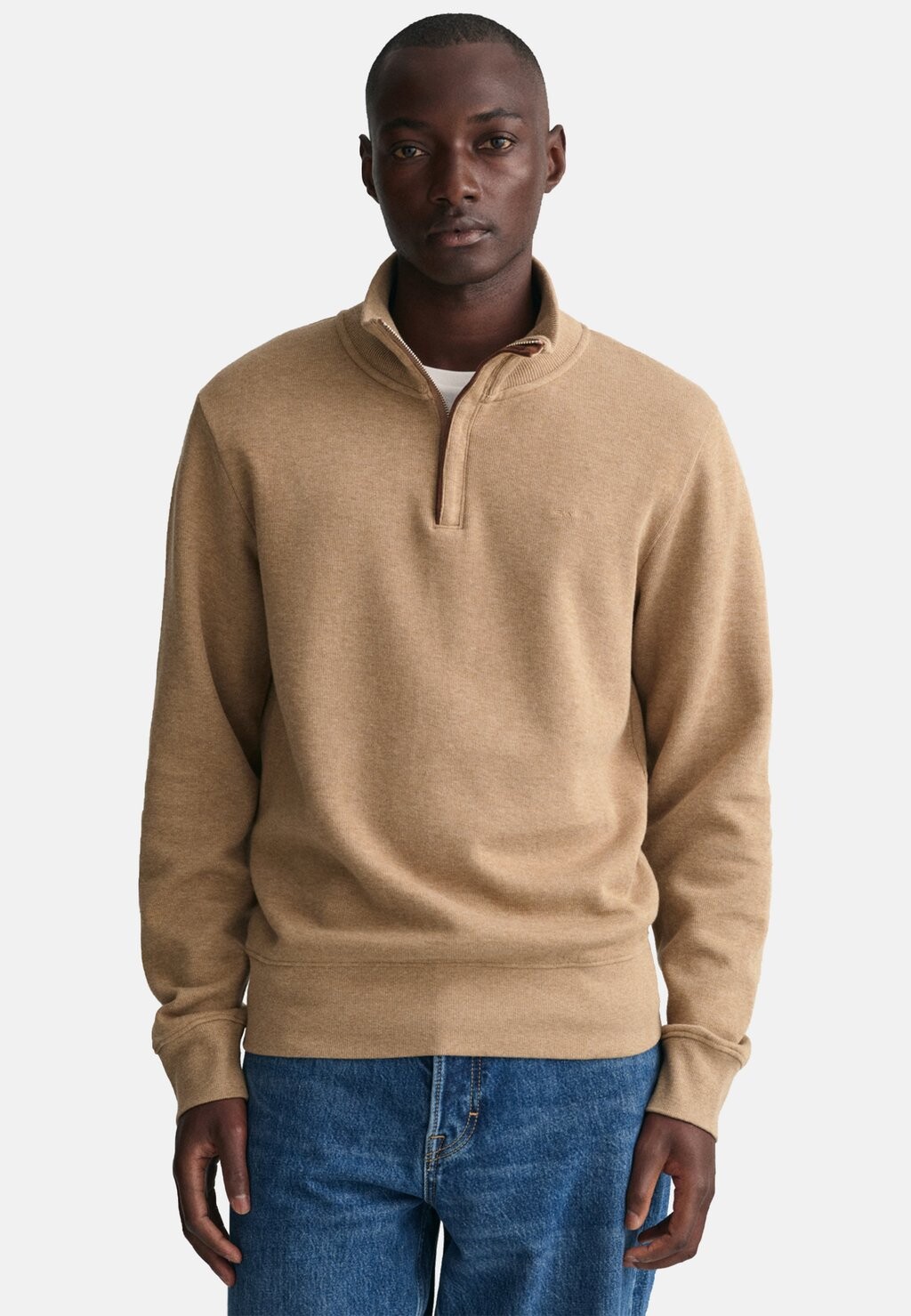 

Толстовка SACKER HALF-ZIP GANT, хаки меланж
