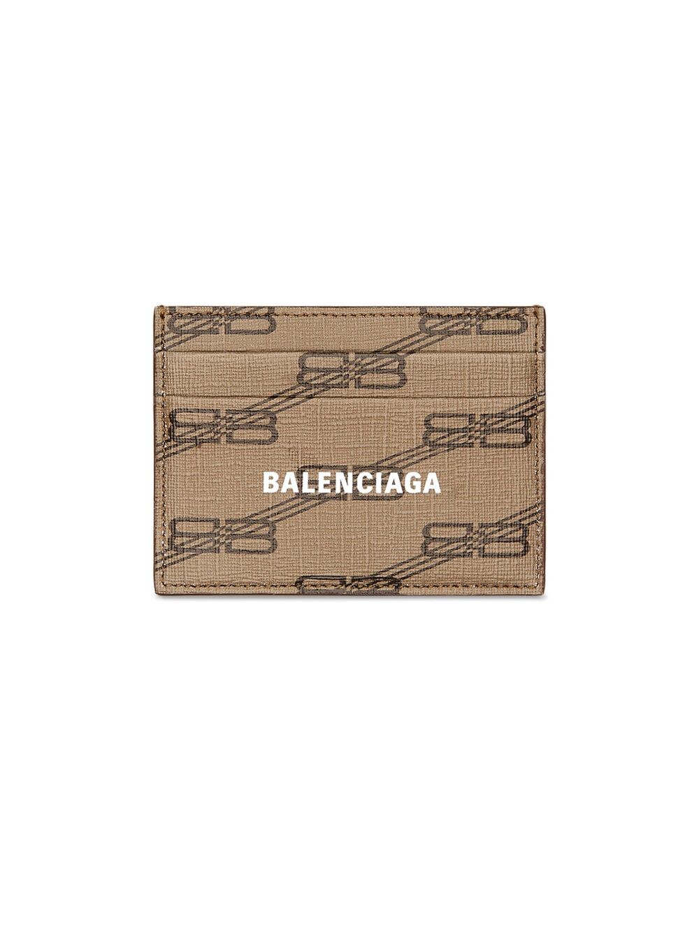 

Футляр для карт Signature BB Канва с покрытием Monogram Balenciaga, бежевый