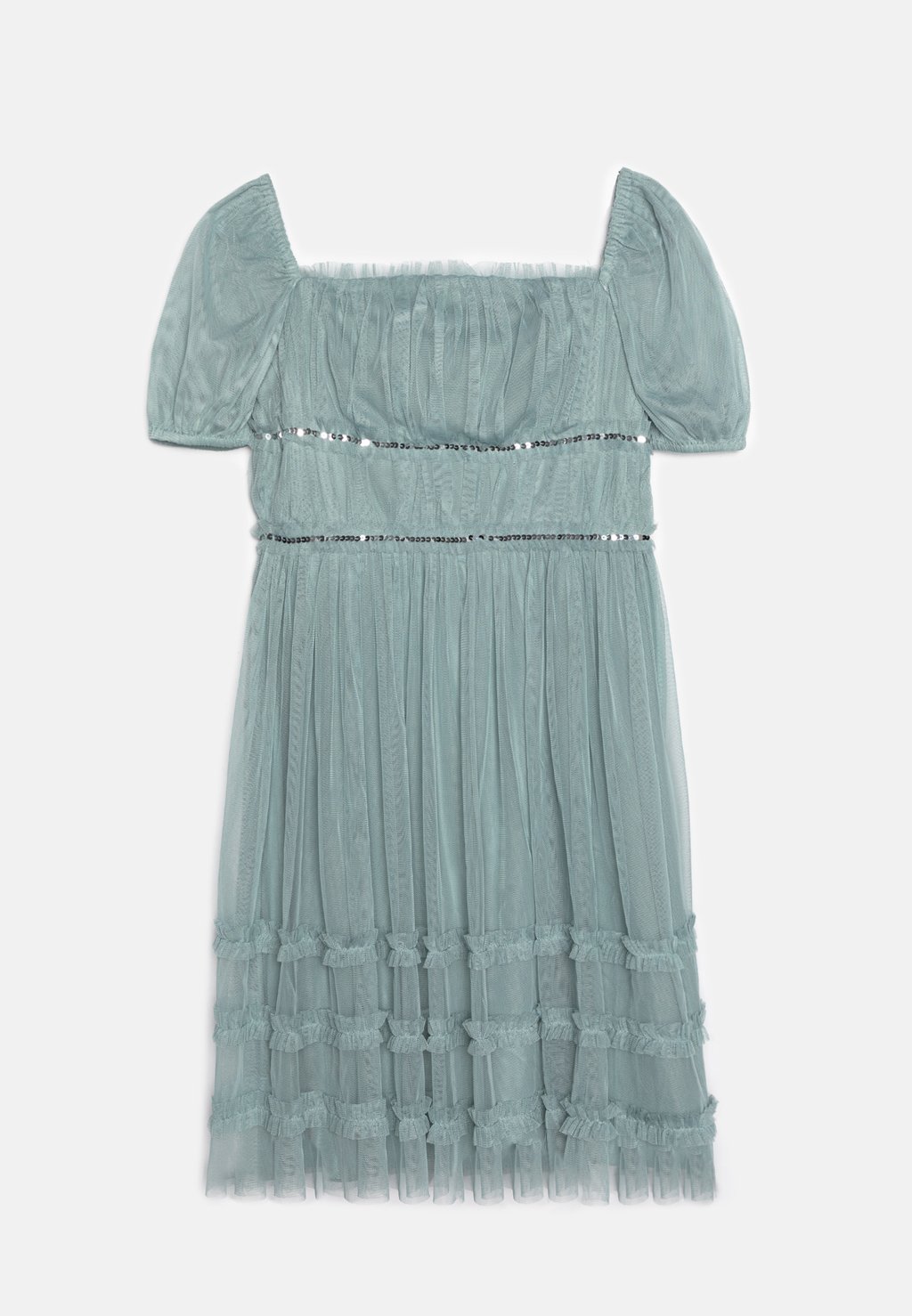 цена Элегантное платье Square Neck Ruffle Midi Dress Anaya with love, цвет blue haze