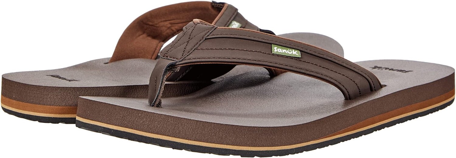

Шлепанцы Ziggy Soft Top Sanuk, цвет Dark Brown