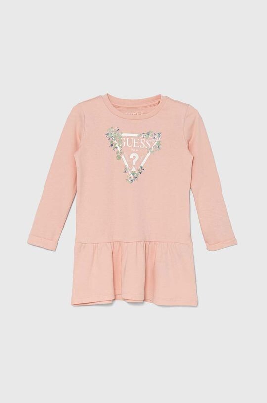 

Детское хлопковое платье Guess, оранжевый