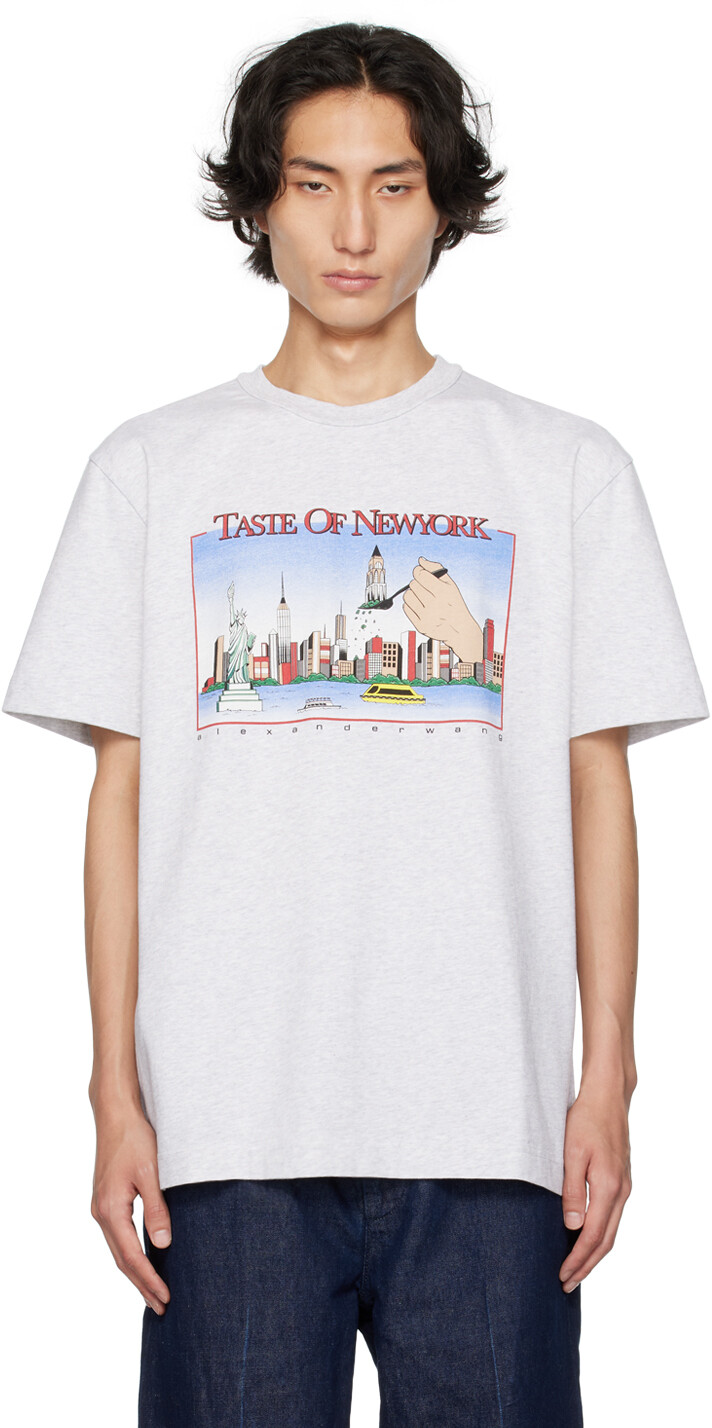

Alexander Wang Серая футболка NY Skyline, Серый