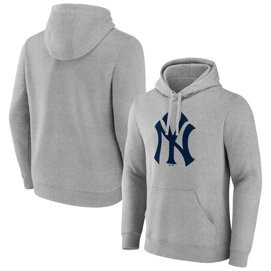 

Пуловер с капюшоном Fanatics Branded New York Yankees, серый