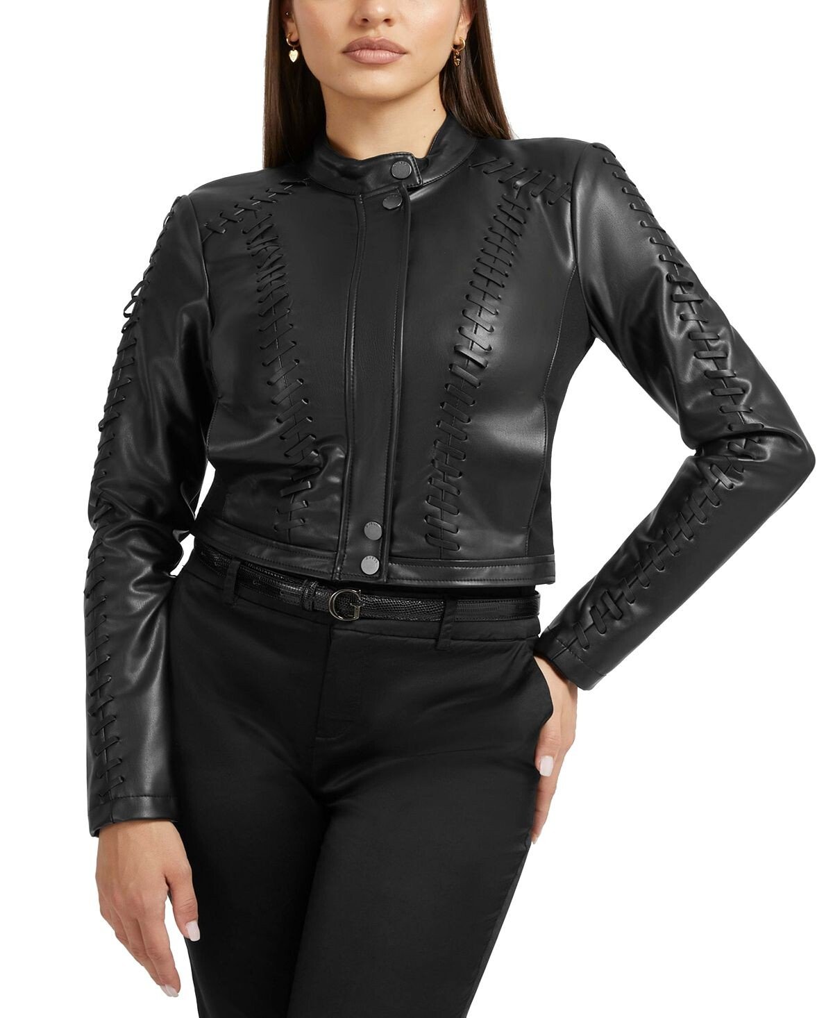 

Женская куртка Adler из искусственной кожи с плетением GUESS