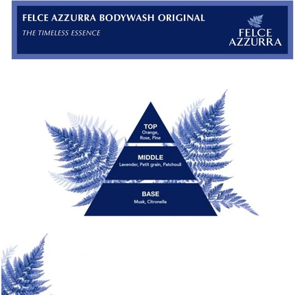 Гель для душа Felce Azzurra Classico Насыщенная бархатистая мягкая ванна с классическим ароматом Azzurra 650 мл, Paglieri