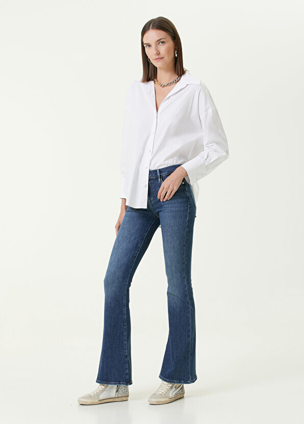 

Синие джинсовые брюки с высокой талией Frame Denim, Синий