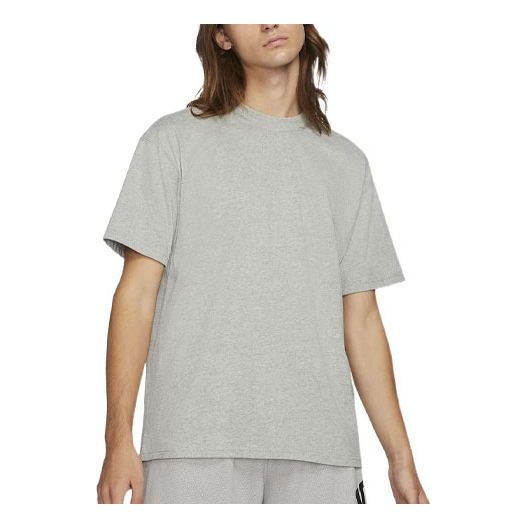 Футболка Men's Nike Solid Color Loose Round Neck Short Sleeve Dark Grey T-Shirt, серый