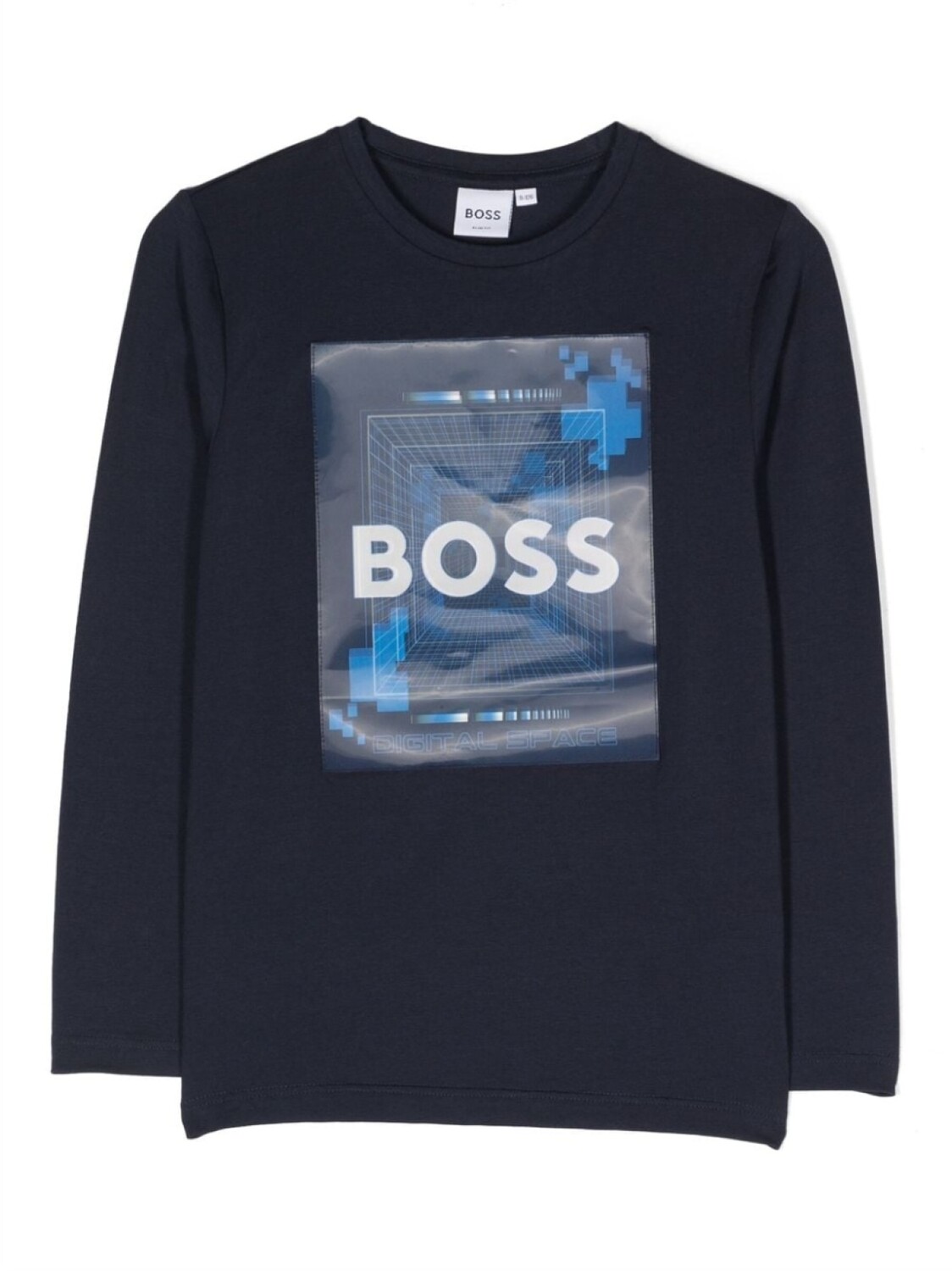 

BOSS Kidswear футболка с длинными рукавами и логотипом, синий