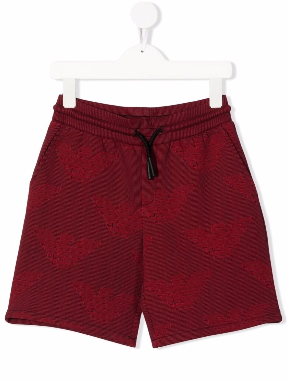 

Emporio Armani Kids шорты с монограммой, красный