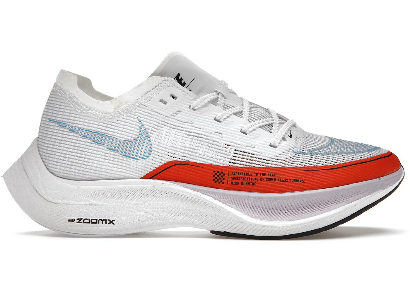 

Кроссовки Nike ZoomX Vaporfly Next 2 White Laser Blue Rush Orange