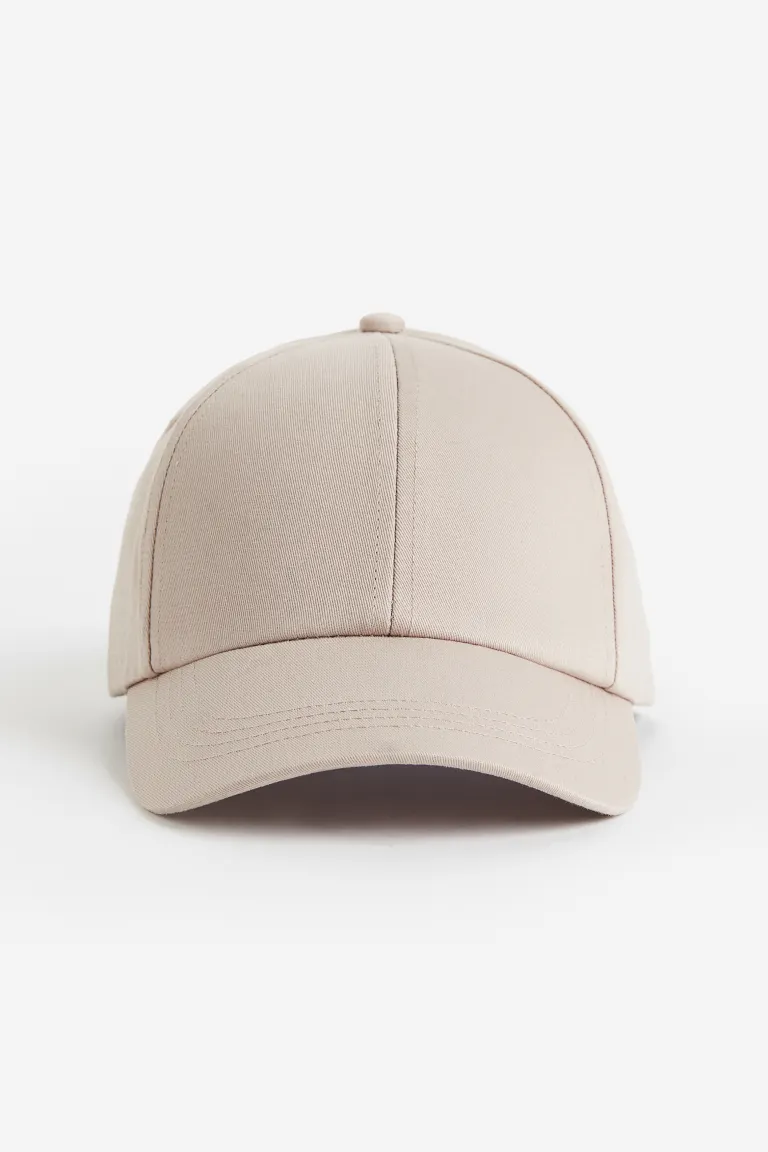 

Хлопковая шапка H&M, бежевый