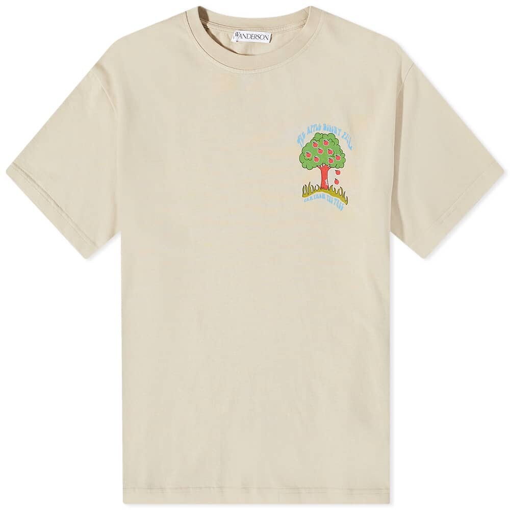 

Футболка с логотипом JW Anderson Apple Tree, бежевый