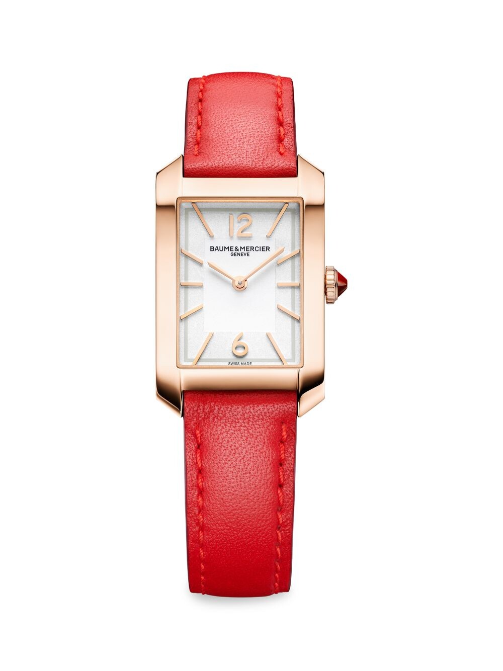 

Часы Hampton 10628 из 18-каратного розового золота с титановым и кожаным ремешком Baume & Mercier, красный