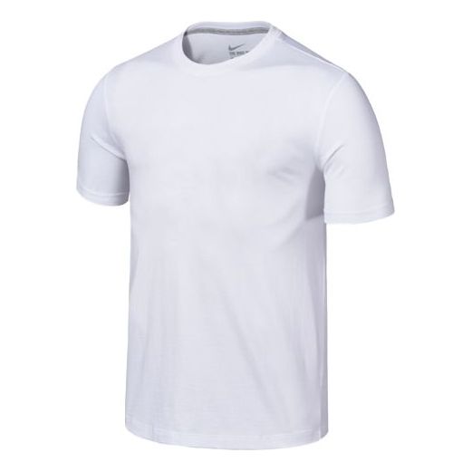 Футболка Men's Nike Solid Color Round Neck Pullover Sports Short Sleeve White T-Shirt, белый футболка adidas round neck pullover solid color short sleeve white белый