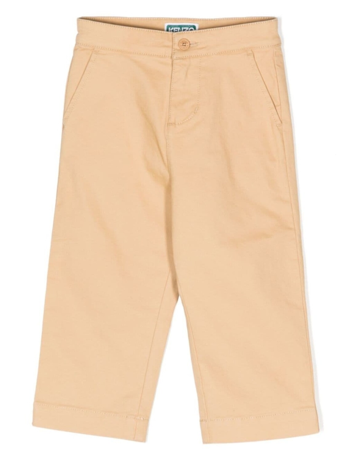 

Kenzo Kids logo-embroidered straight-leg trousers, коричневый