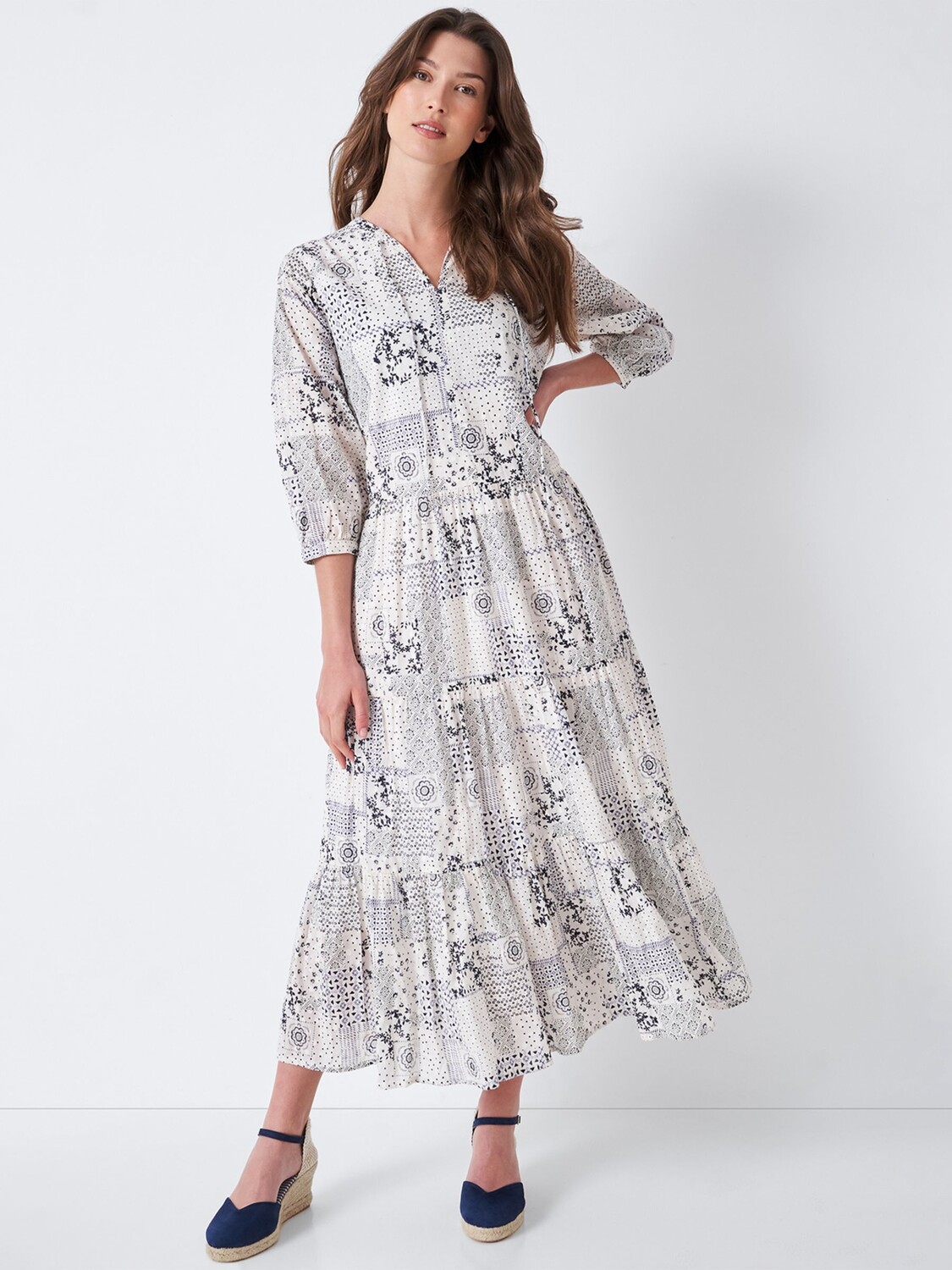 

Crew Clothing Платье макси Savannah, темно-синий/белый