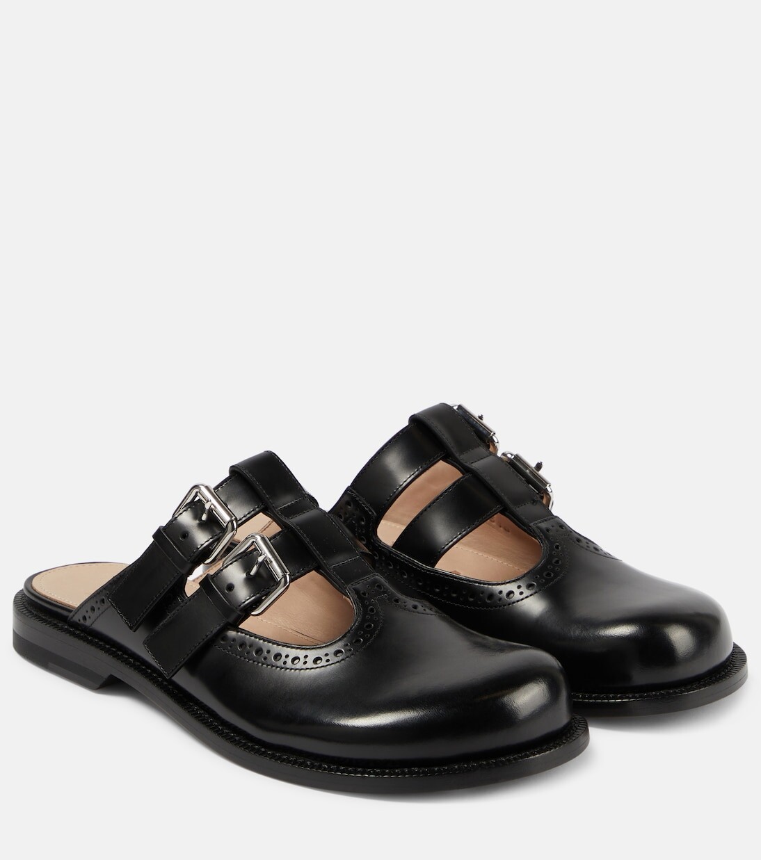 

Кожаные мюли campo mary jane Loewe, черный