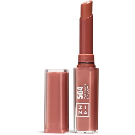 

3INA Makeup The Color Lip Glow 504 Бальзам для губ Nude Taupe с маслом ши 1,60 г, Коричневый