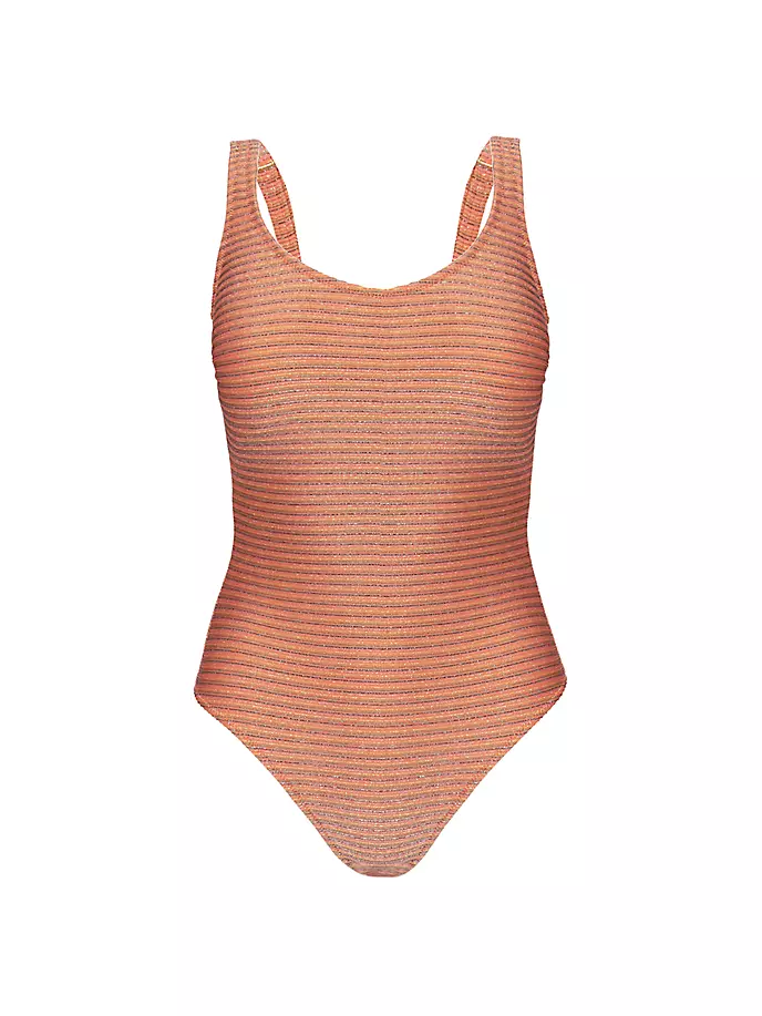 

Сплошной купальник Мартини в рубчик Gottex Swimwear, мультиколор