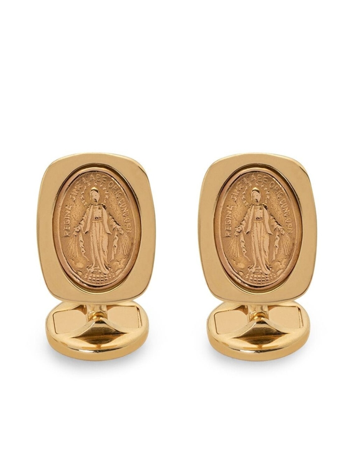 

Запонки Devotion из желтого и красного золота с рубинами Dolce & Gabbana, желтый