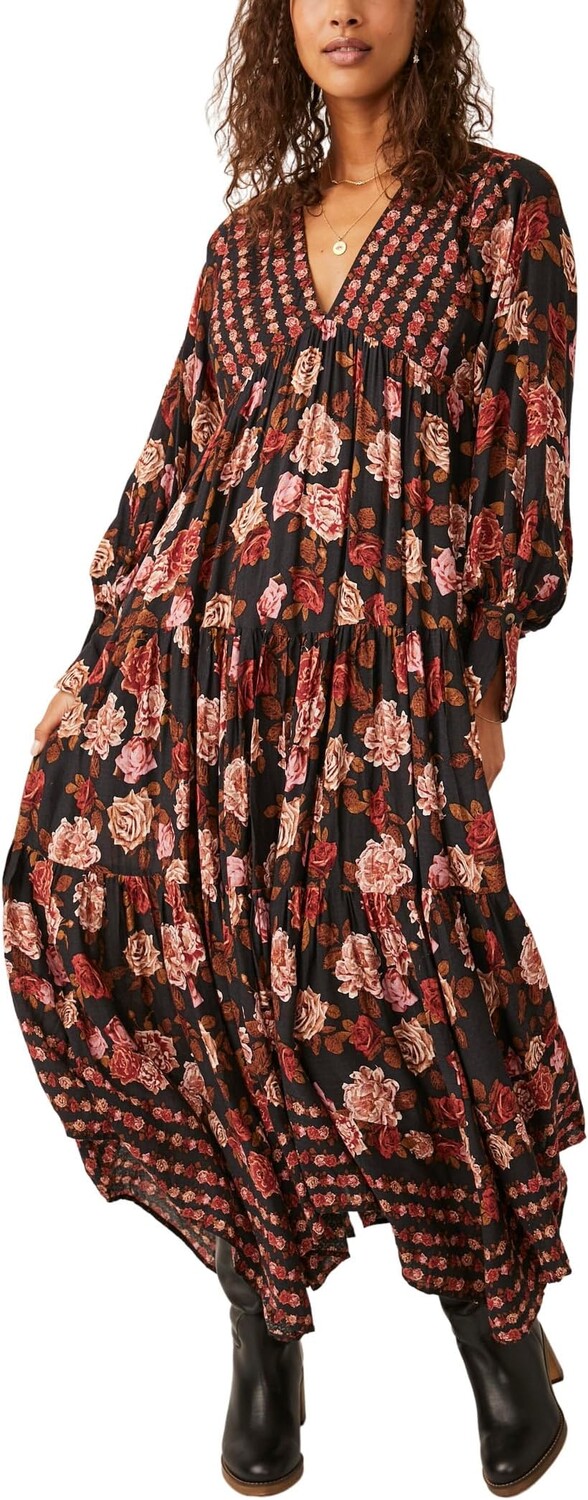 

Платье Rows Of Roses Maxi Free People, цвет Black Combo