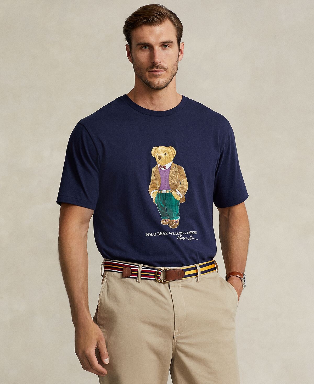 

Мужская футболка-поло из хлопкового джерси с медведем Big & Tall Polo Ralph Lauren