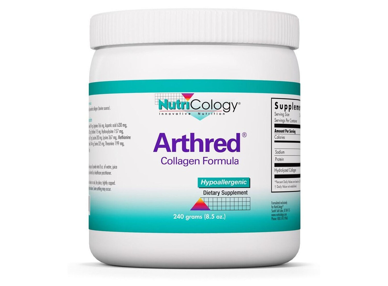 

Nutricology, Arthred, 240 граммов (8,5 унций) порошка