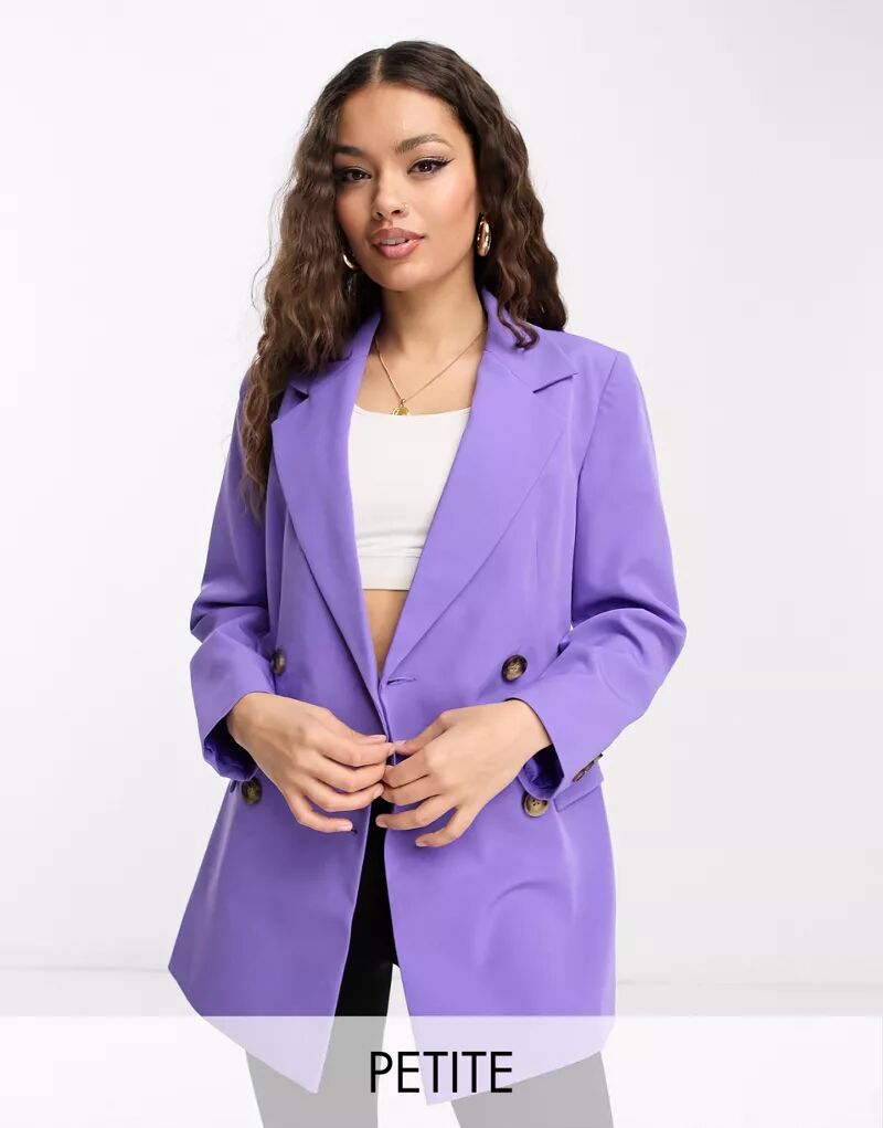 Фиолетовый удлиненный приталенный пиджак Miss Selfridge Petite