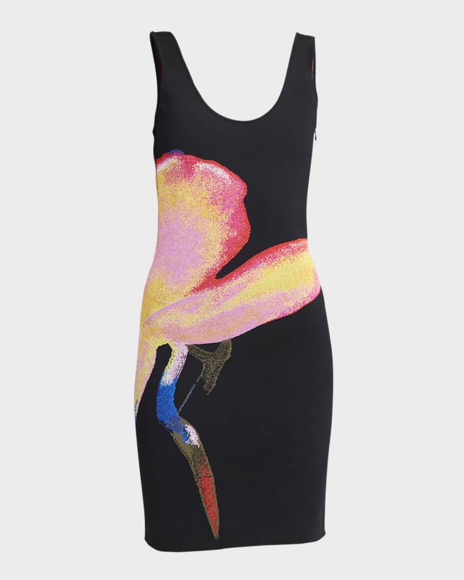 

Жаккардовое мини-платье Orchid без рукавов Alexander McQueen
