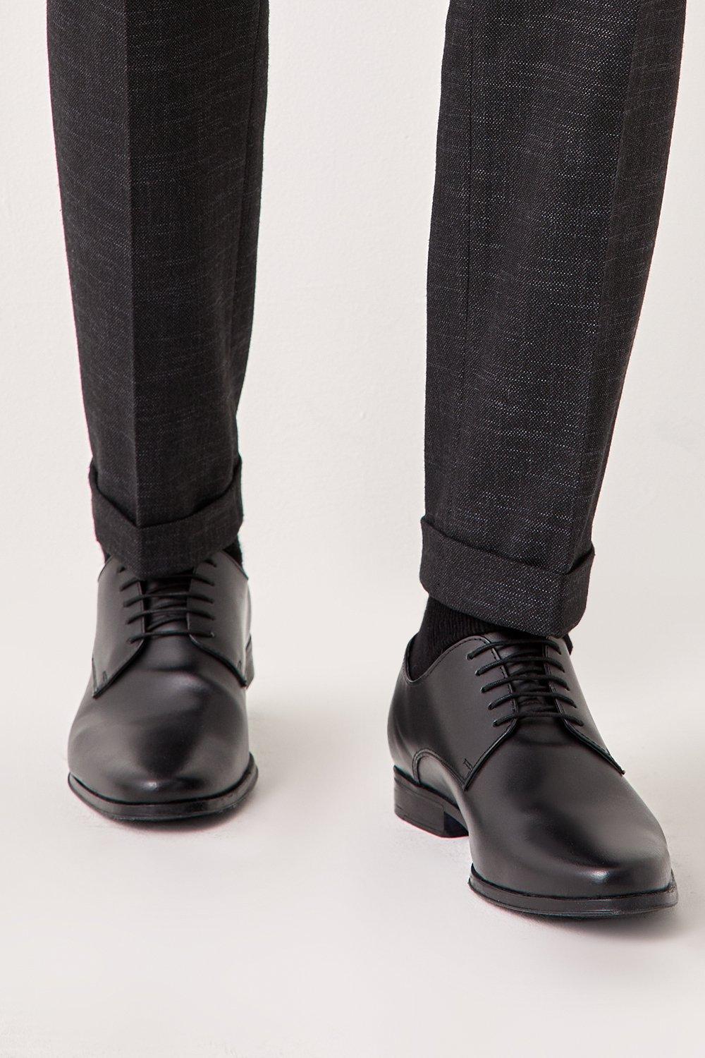 Черные кожаные элегантные туфли дерби Burton, черный