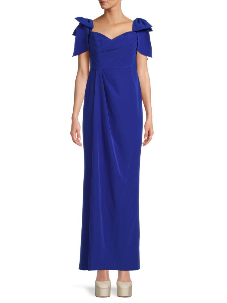 

Платье макси с вырезом в форме сердца Marchesa, цвет Lapis