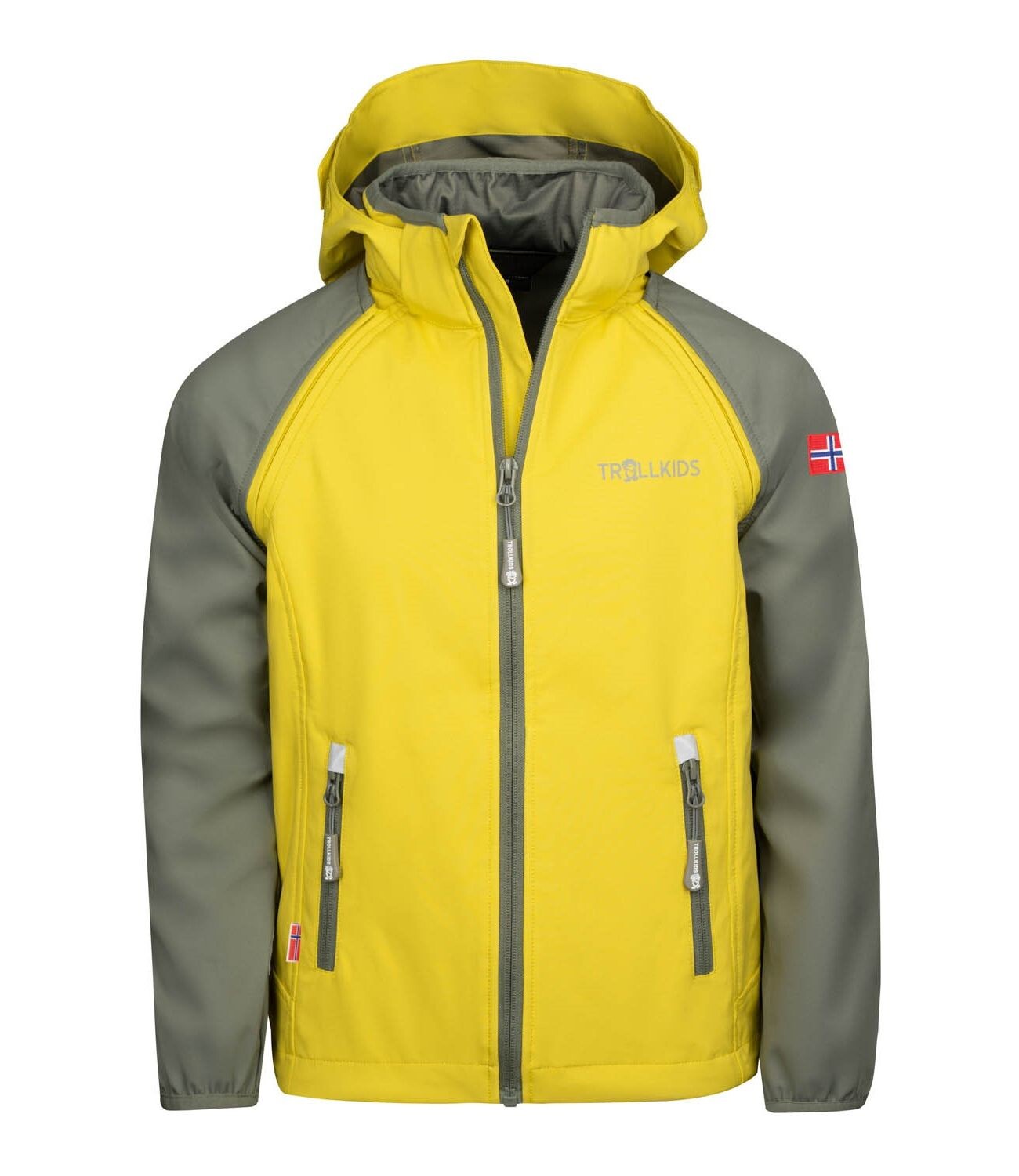 

Куртка софтшелл Trollkids Softshell Jacke Zip Off Rondane, цвет Trübes Gelb/Glühendes Blau