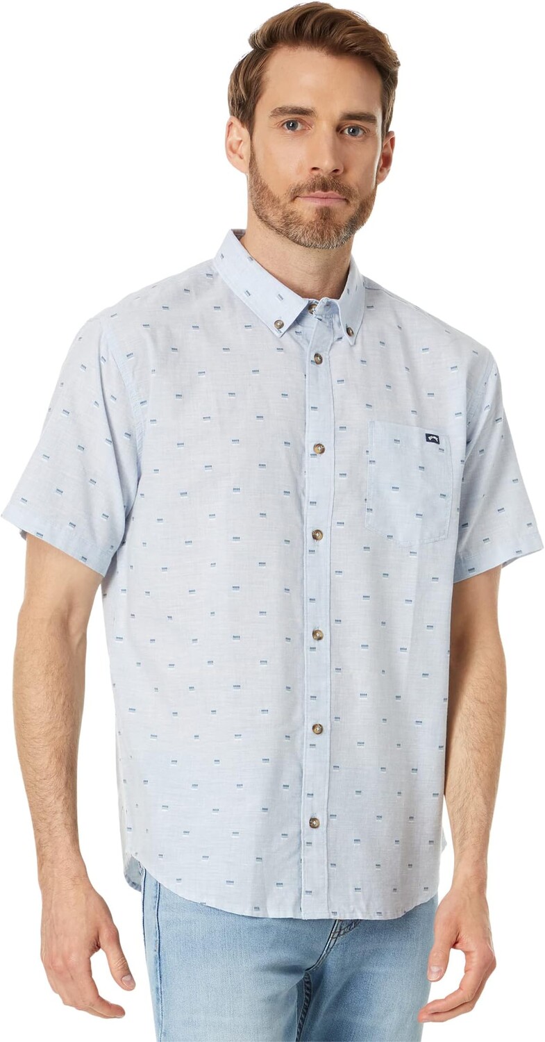 

Рубашка All Day Jacquard Short Sleeve Woven Billabong, цвет Blue Haze