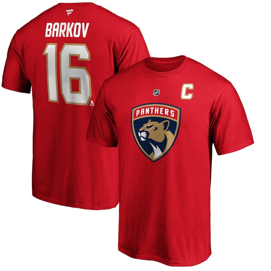 

Футболка с именем и номером Fanatics Branded Florida Panthers, красный