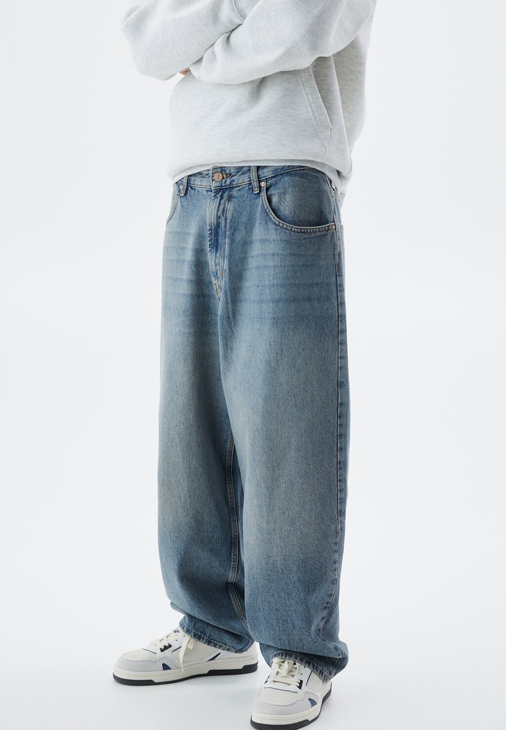 

Джинсы Baggy Skater PULL&BEAR, цвет blue denim