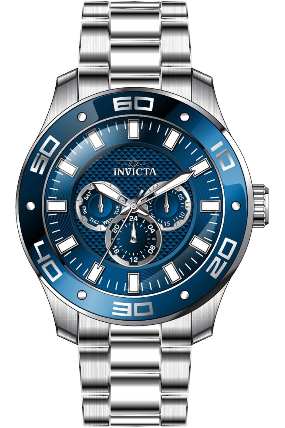 

Часы pro diver scuba 45757 50 мм Invicta, серебряный