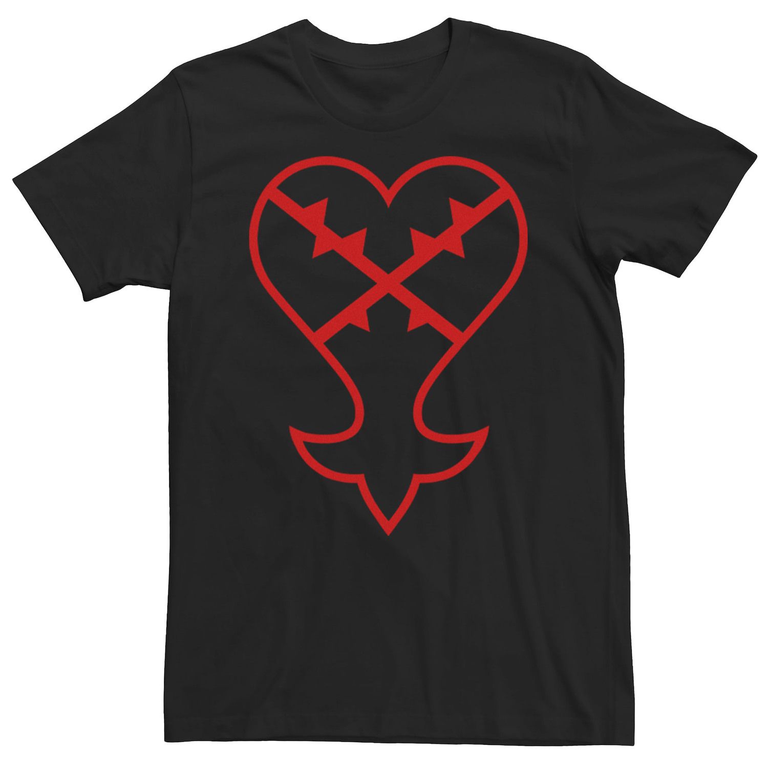 Мужская футболка с логотипом Kingdom Hearts Heartless Licensed Character 3 styles game kingdom hearts sora heartless giant key shadow weapon key cosplay sword