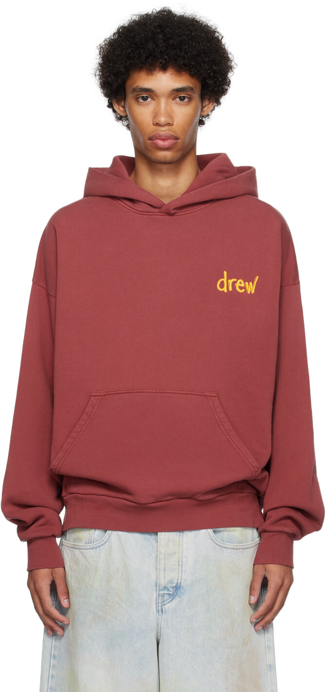 

Бордовый худи с вышивкой Draw House drew house, Красный