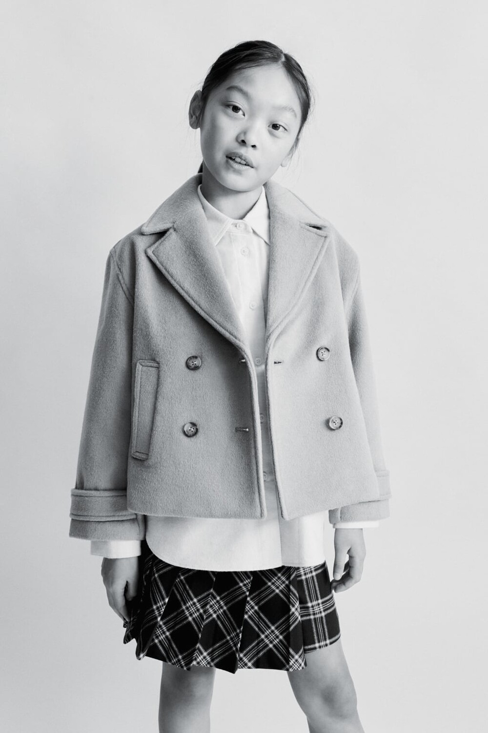 

Короткий тренч из полушерсти ZARA, средний кэмел
