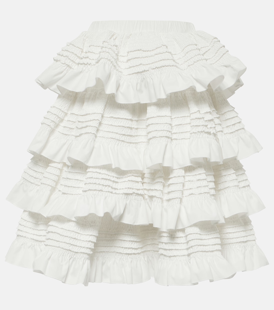 Юбка миди с оборками Susan Fang, белый платье миди из тюля susan fang мультиколор