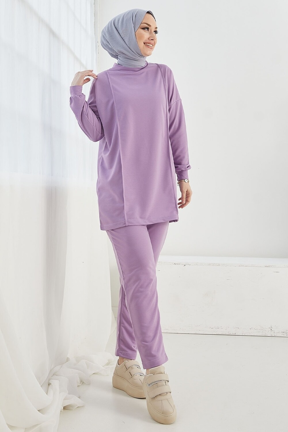 

Костюм-двойка Alsela с окантовкой - Сиреневый InStyle, фиолетовый