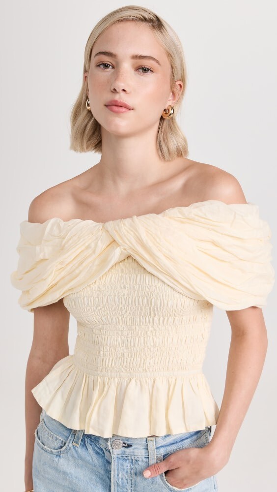 

Топ Sea Loren Solid Cambric Off Shoulder, кремовый