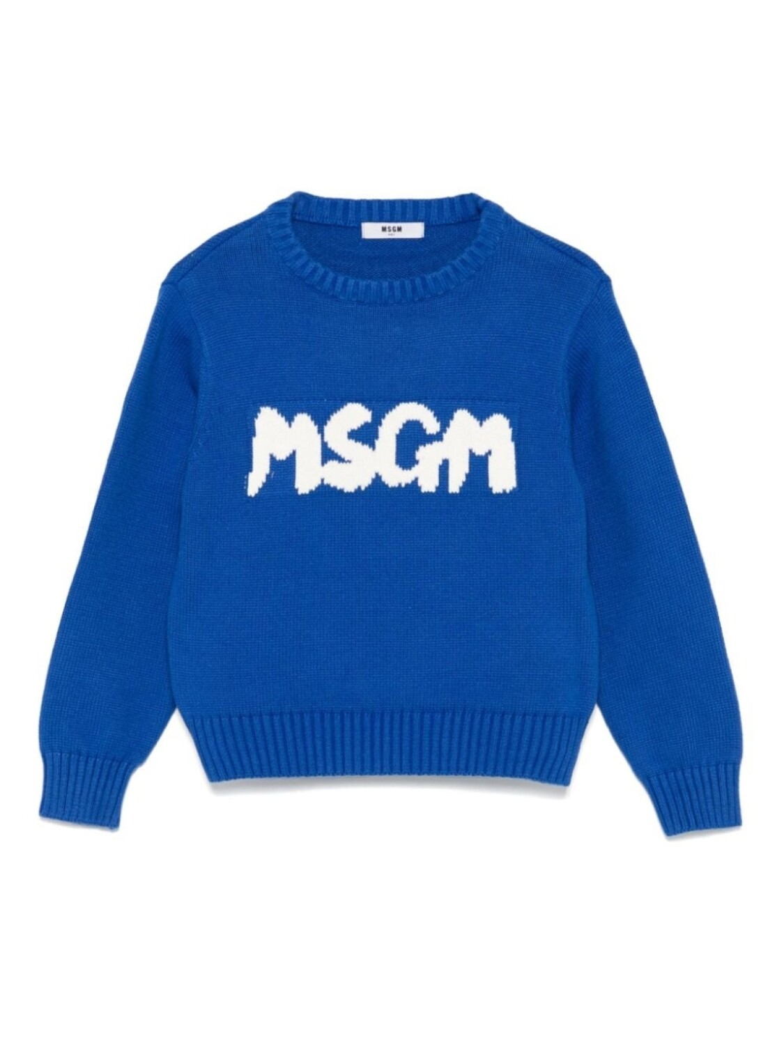 

MSGM Kids свитер с логотипом в технике интарсия, синий