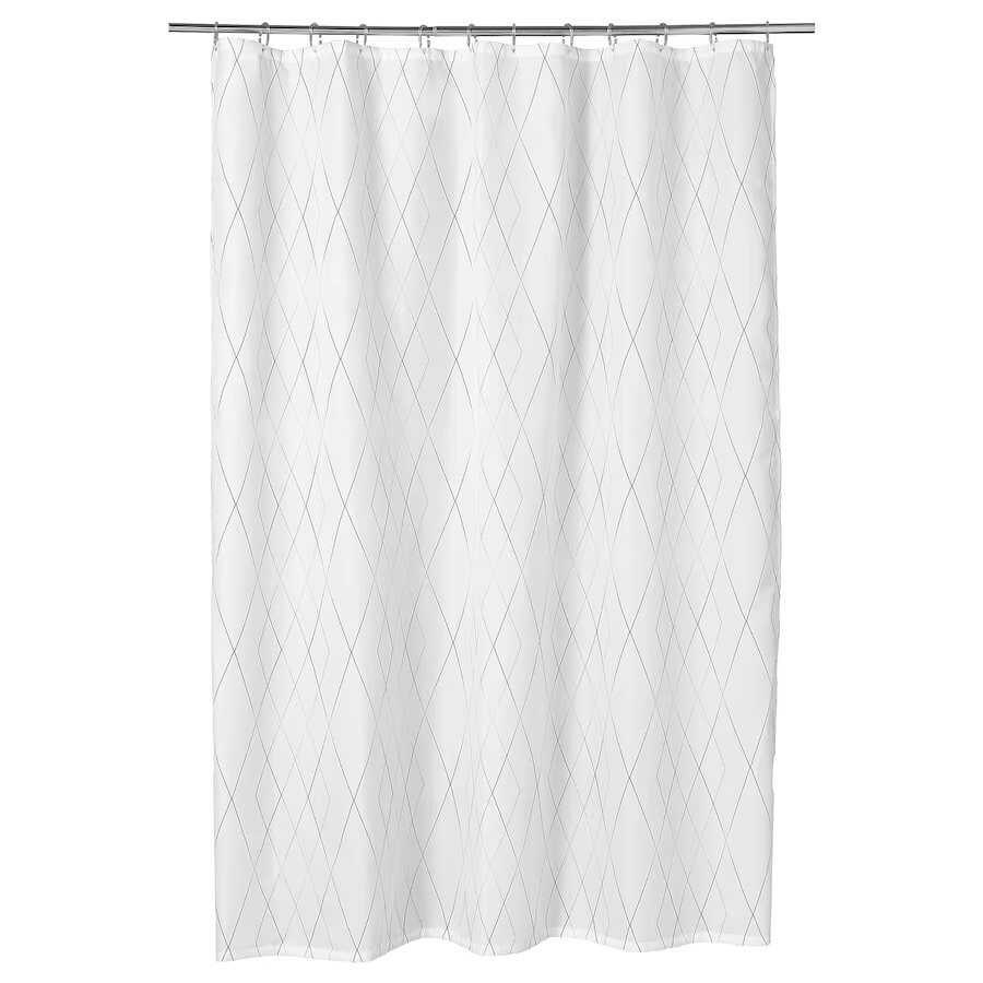 

Штора для ванной Ikea Bastsjon 180x200, белый