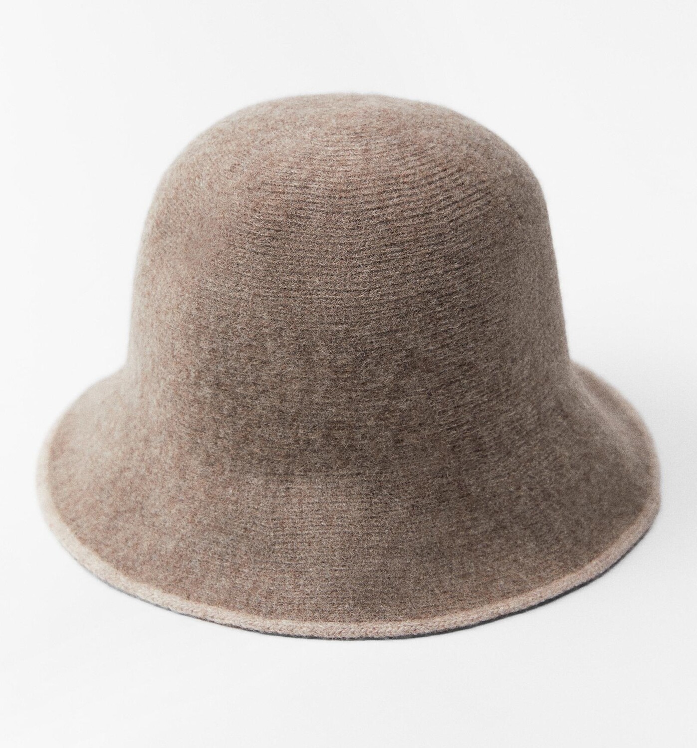 

Панама Zara Contrast Wool Blend Bucket, коричневый