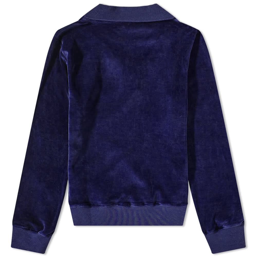 

Футболка Sporty & Rich Long Sleeve Amamda Velour Polo, Синий