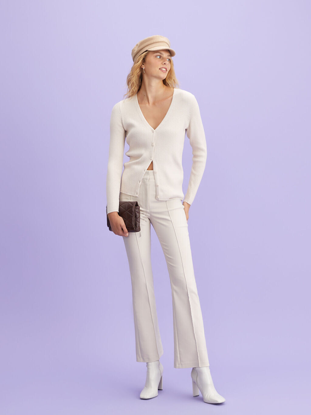 

Прямые женские брюки Slim Fit LC Waikiki Basic, Серый